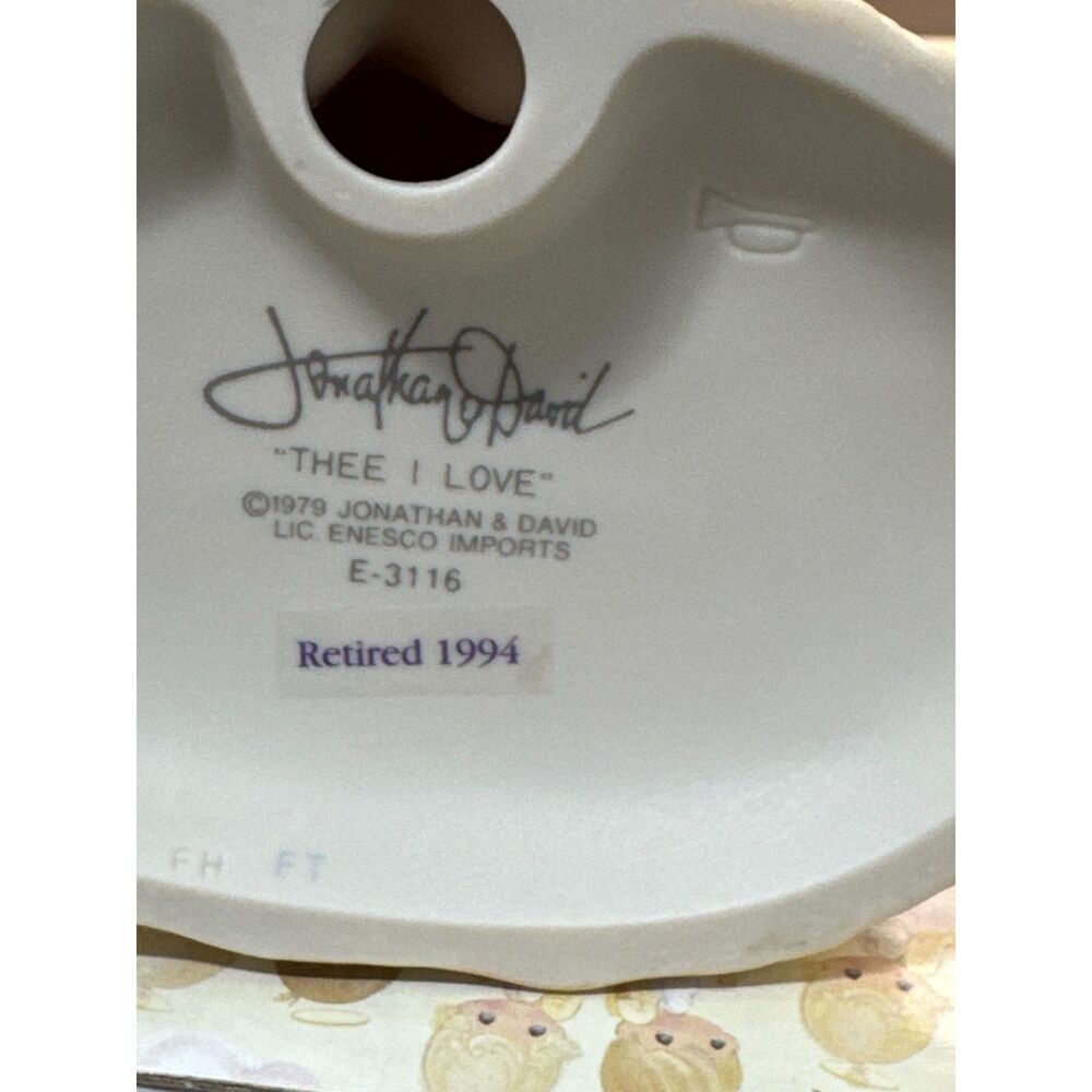 1979 Precious Moments "Thee I Love" Figurine E-3116 - Picture 6 of 8